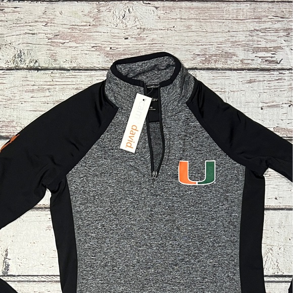 Miami Hurricanes Athletic Gym Workout Womens New Sports Collegiate Shirt - Picture 5 of 6